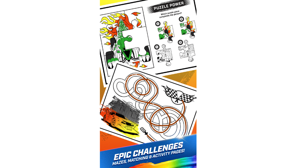 Die zukünftigen Rennfahrer übernehmen das Steuer mit dem Mattel und Crayola Hot Wheels Malspiel