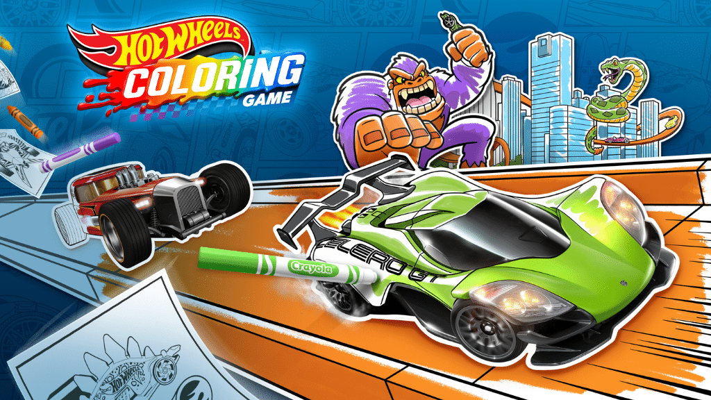 Die zukünftigen Rennfahrer übernehmen das Steuer mit dem Mattel und Crayola Hot Wheels Malspiel