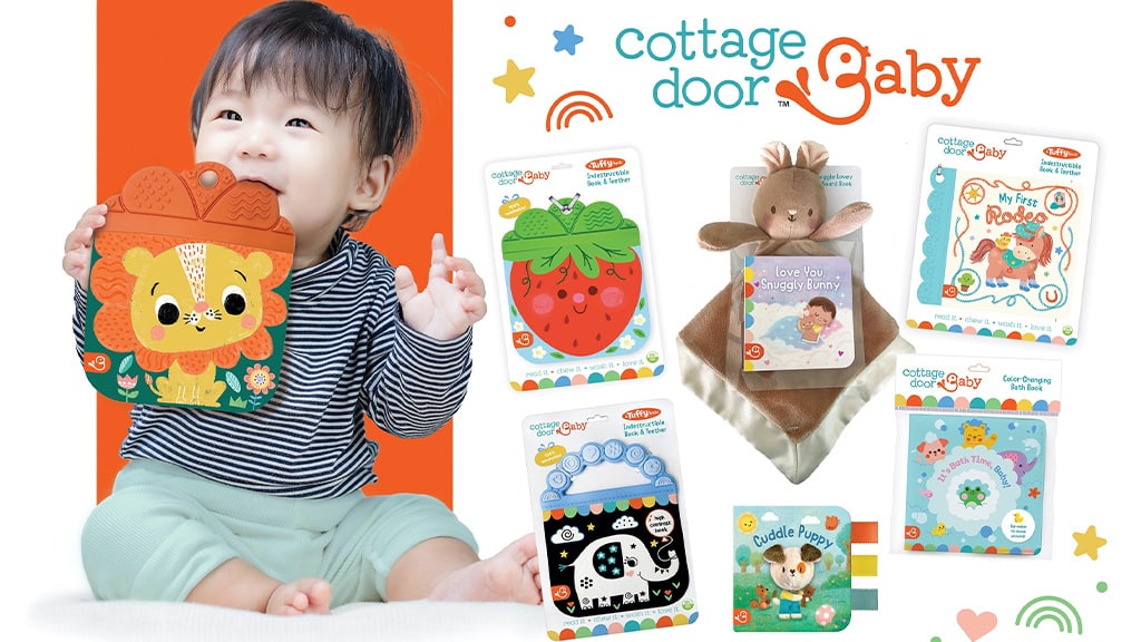 Die Cottage Door Baby fördert die frühen Lese- und Schreibfähigkeiten von Neugeborenen