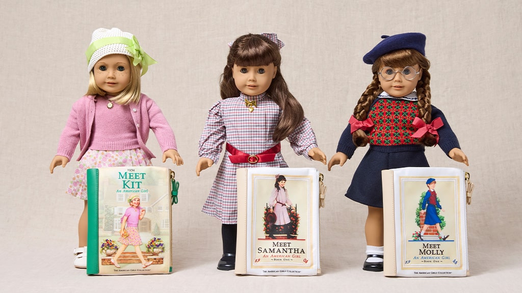 Die Kinder können sich mit ihren Puppen in diesen stilvollen, American Girl-Themen Taschen verkleiden
