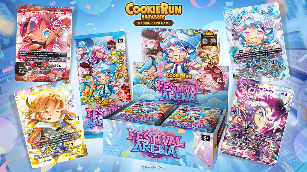 Braverse TCG Superstar bringt Kekse ins Festival Arena Booster-Paket