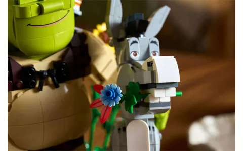 Das LEGO Ideas Shrek, Esel und Puss in Boots Set