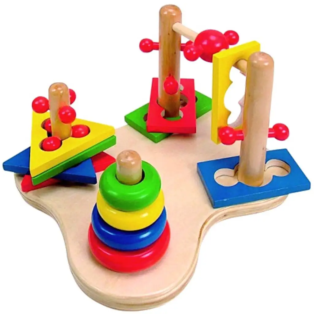3D-Fähigkeit entwickelndes Holzspielzeug Bild 1