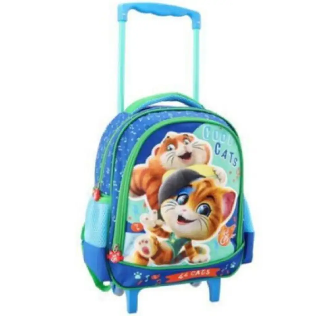 44 Dummer Kater: Rollender abgerundeter Schulranzen, Rucksack 27x10x31cm Bild 1