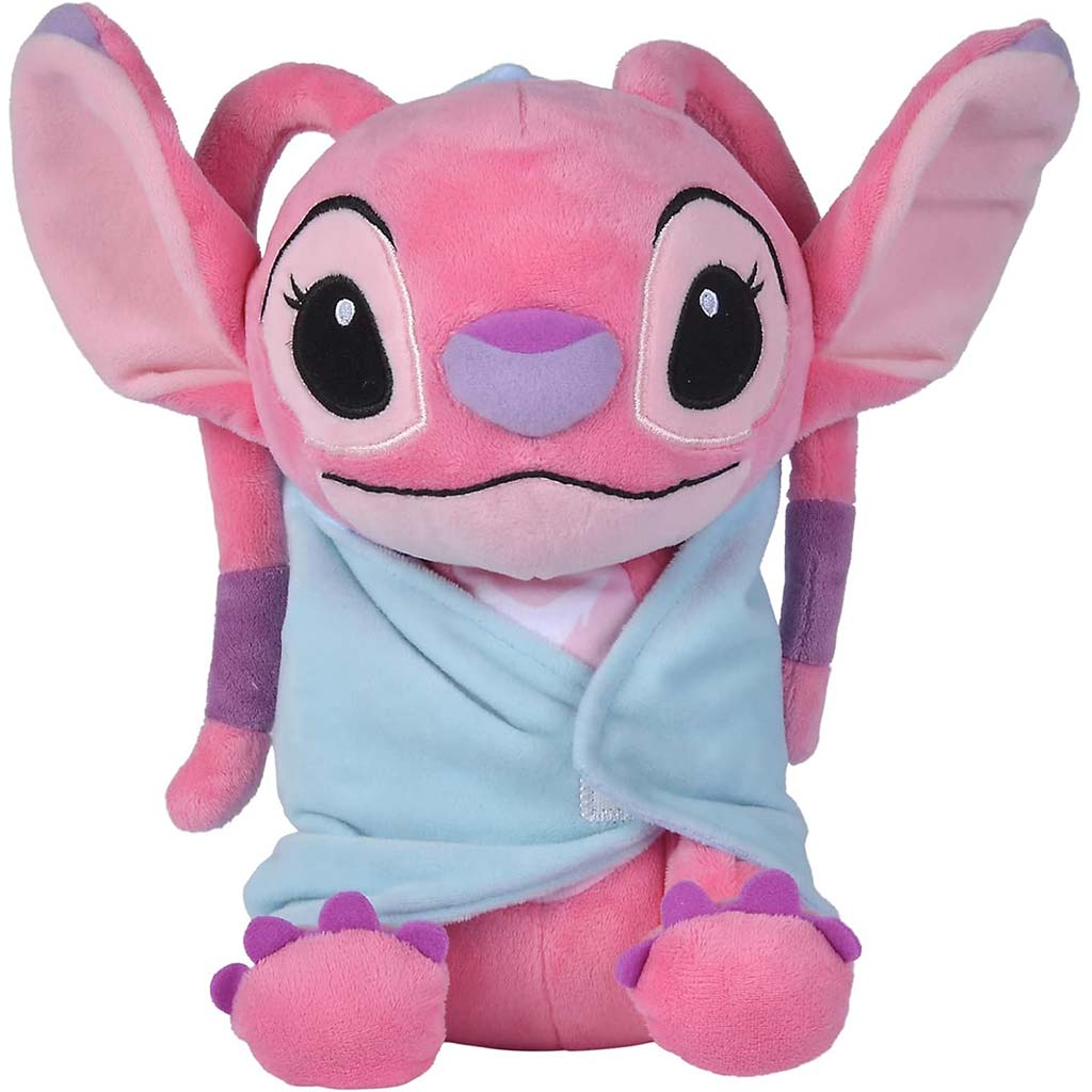 Disney Stitch Angel Plüschfigur mit Decke, 25 cm - Simba Toys Bild 2