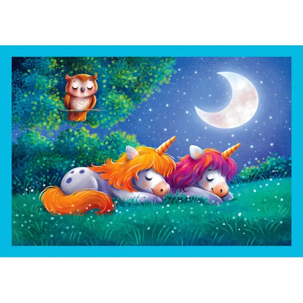 Ein Tag mit Einhörnern 4-in-1 Puzzle - Clementoni Bild 2