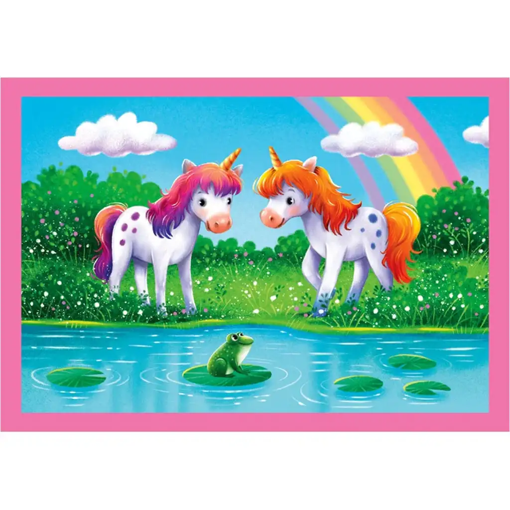 Ein Tag mit Einhörnern 4-in-1 Puzzle - Clementoni Bild 3