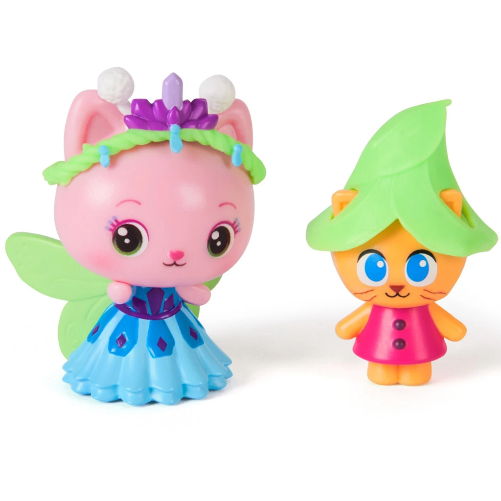 Gabis Puppenhaus Kino: Kristallgarten 2er-Figuren-Set – Queen Kitty Fairy und Kitty Gnome – Spin Master Bild 2