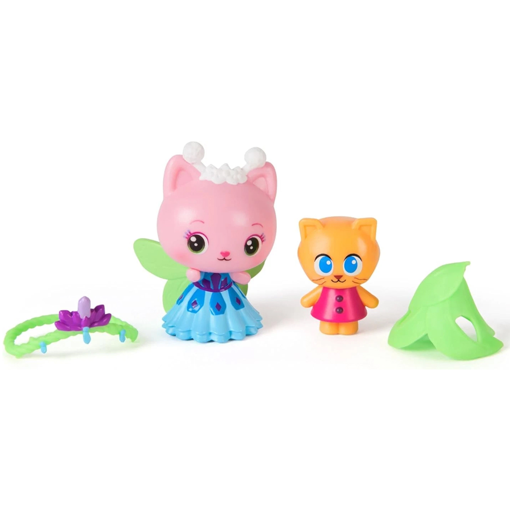 Gabis Puppenhaus Kino: Kristallgarten 2er-Figuren-Set – Queen Kitty Fairy und Kitty Gnome – Spin Master Bild 3