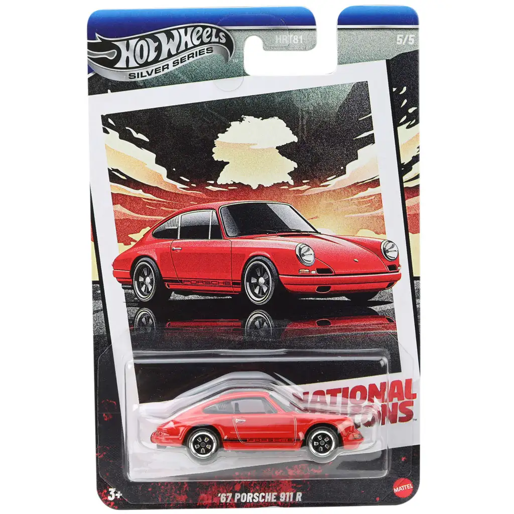 Hot Wheels: Vintage 67 Porsche 911 R rotes Spielzeugauto 1/64 - Mattel
