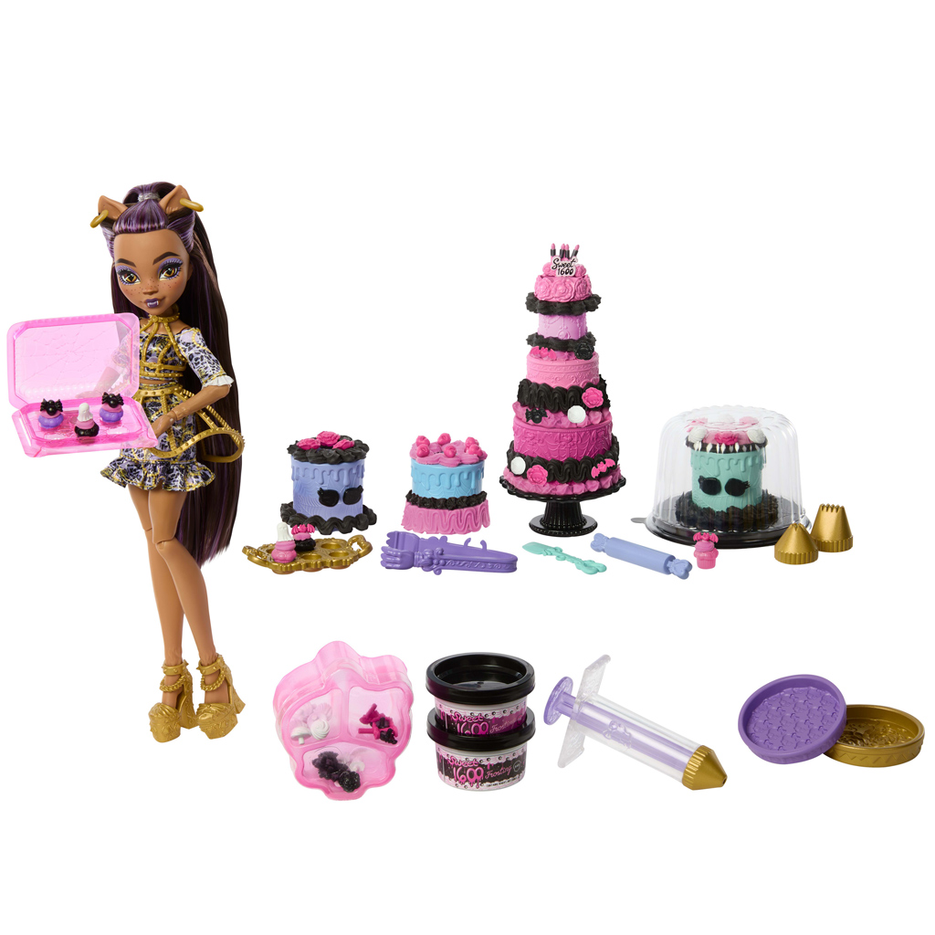 Monster High: Scary Sweet Geburtstag – Clawdeen Wolf Puppen-Tortendekorationsspielset – Mattel Bild 3