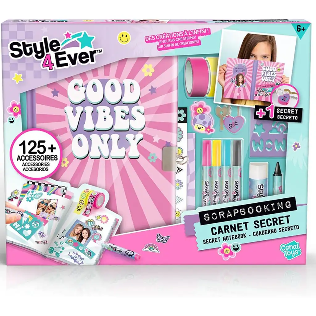 Style 4 Ever: Geheimes Tagebuch mit Dekorationsset und Aufklebern