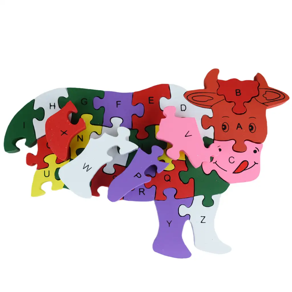 ABC - 123 Kuh Baum Lernpuzzle Bild 2