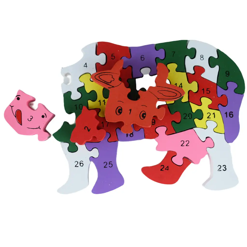 ABC - 123 Kuh Baum Lernpuzzle Bild 4