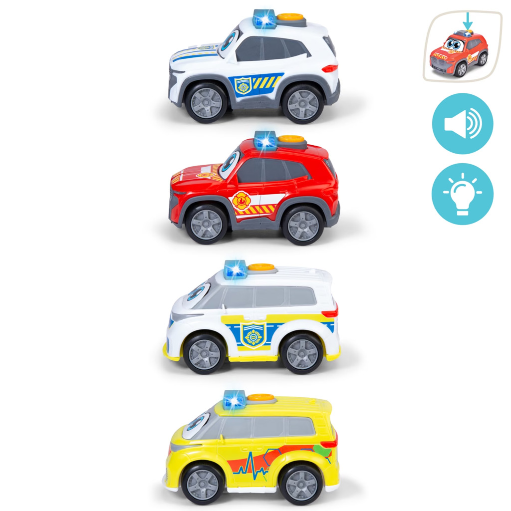ABC Emergency Team Spielzeugauto mit Licht und Sound, verschiedene Varianten, 1 Stück - Dickie Toys Bild 3