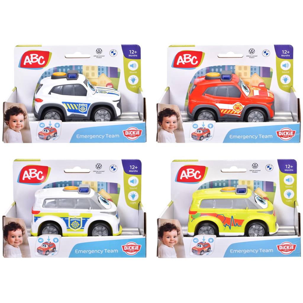 ABC Emergency Team Spielzeugauto mit Licht und Sound, verschiedene Varianten, 1 Stück - Dickie Toys Bild 1