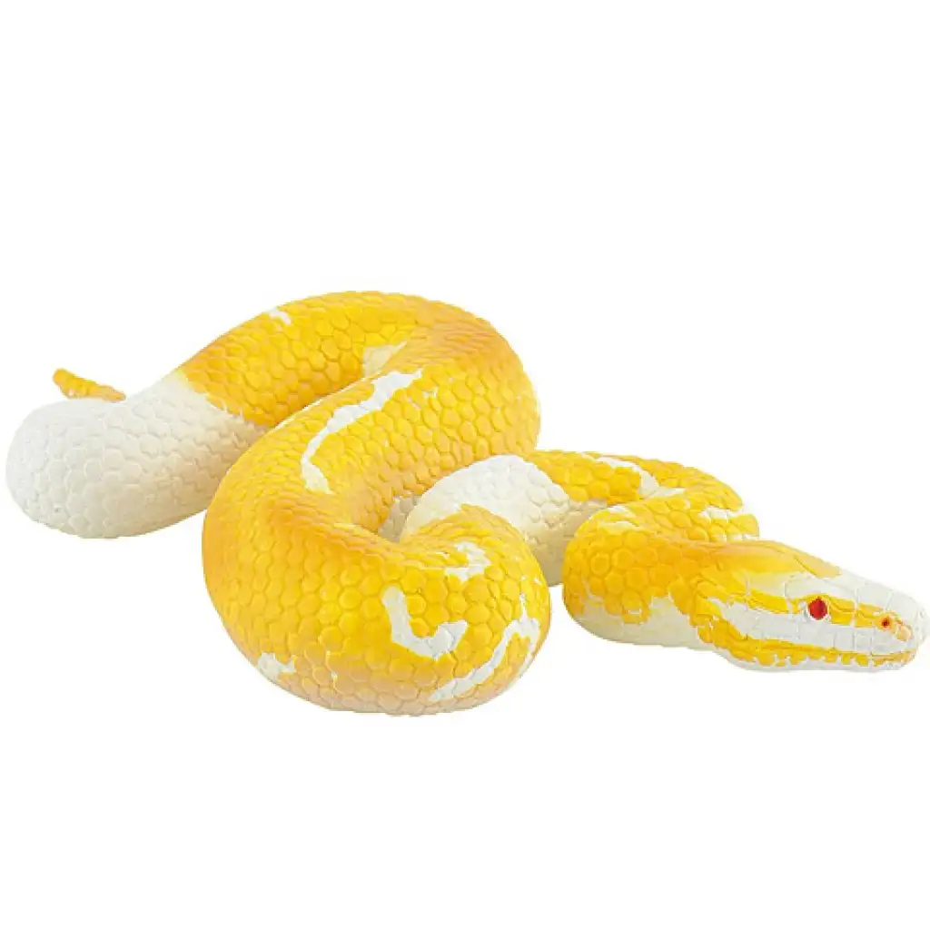 Albino Königspython Schlangen Spielzeugfigur Bild 1