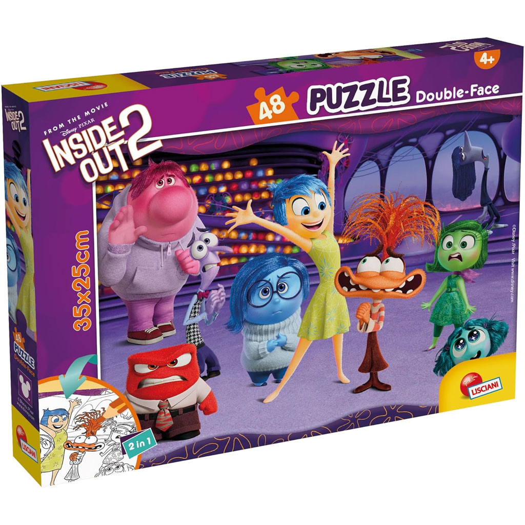 Alles steht Kopf 2 2-in-1 Puzzle und Malbuch mit 48 Teilen 35x25cm – Lisciani Bild 1