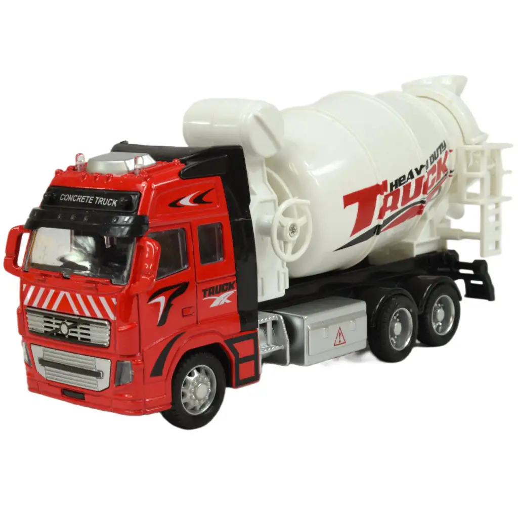 Alloy Car: Schwungrad-Betonmischer-LKW mit Licht und Ton in zwei Varianten 19cm 1 Stück Bild 2