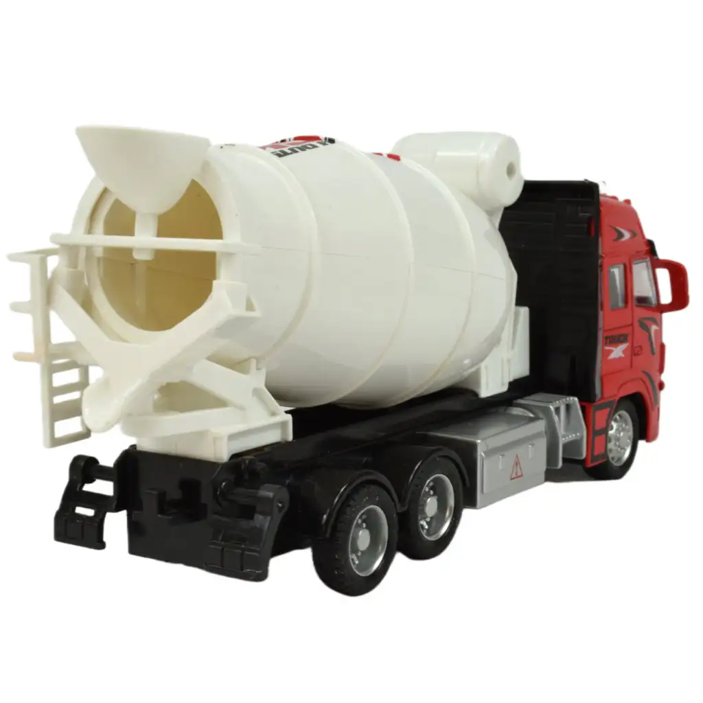 Alloy Car: Schwungrad-Betonmischer-LKW mit Licht und Ton in zwei Varianten 19cm 1 Stück Bild 5