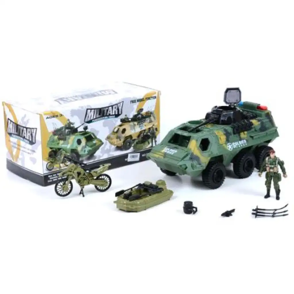 AMV militärisches gepanzertes Transportfahrzeug Spielset in zwei Farbvarianten Bild 1