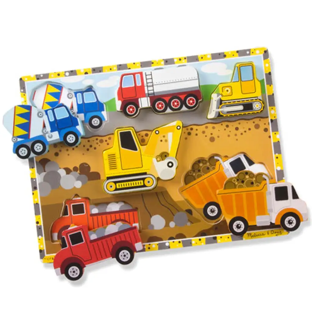 Bagger dickes Holz Formpuzzle 6 Teile - Melissa & Doug Bild 1