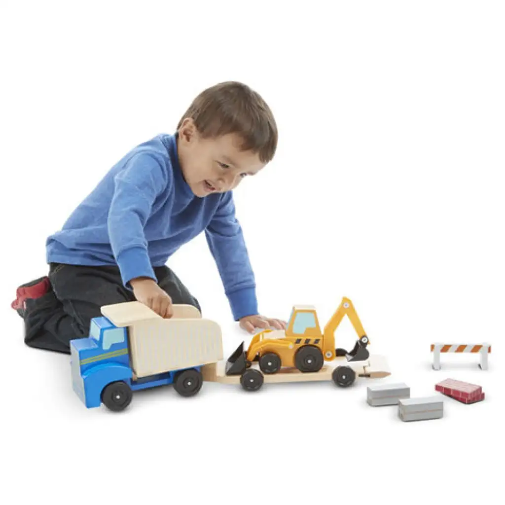Arbeitsfahrzeuge Holzfahrzeug-Set - Melissa & Doug Bild 3
