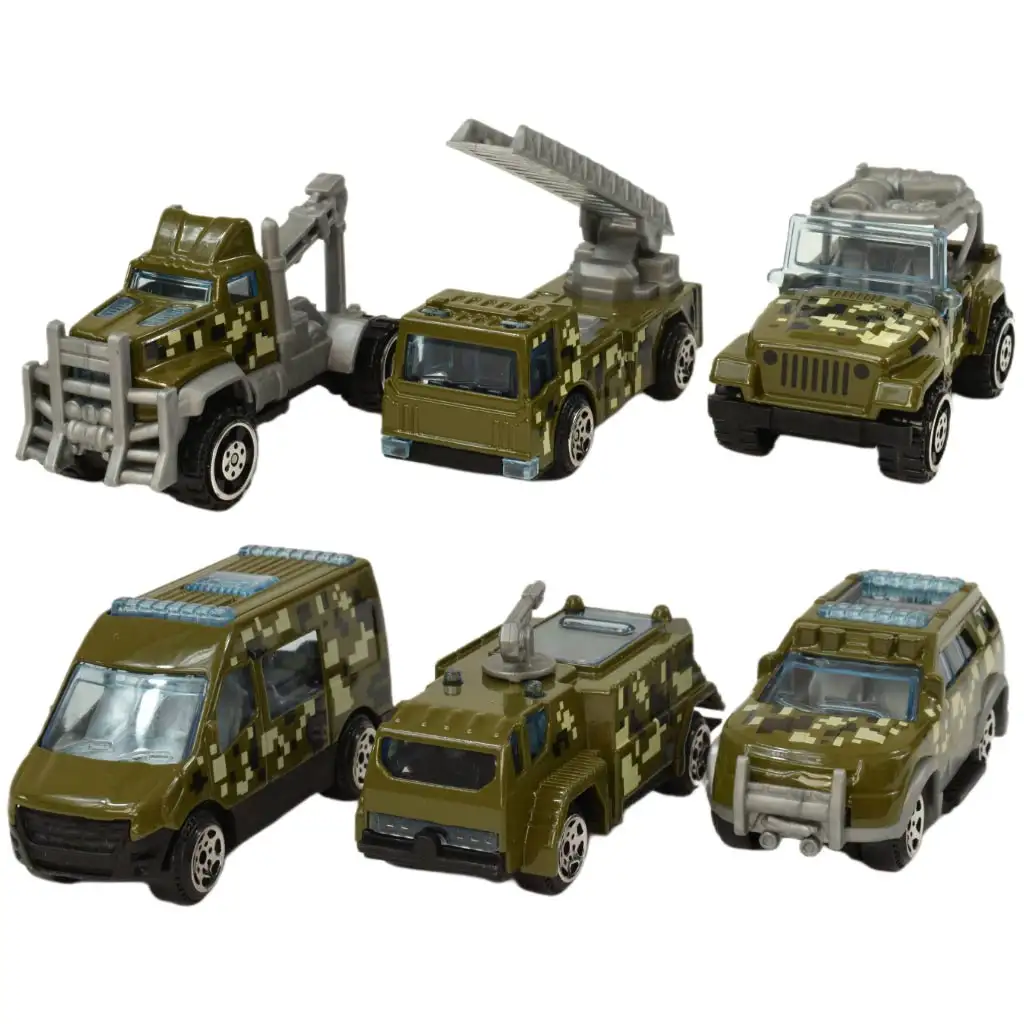 Army Die-Cast: Militär 6-teiliges Spielzeugauto-Set Bild 2