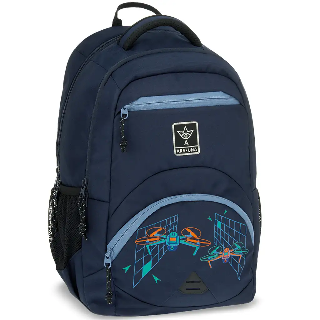 Ars Una: Airborne dunkelblauer ergonomischer Schulranzen, Rucksack 33x45x24cm Bild 1