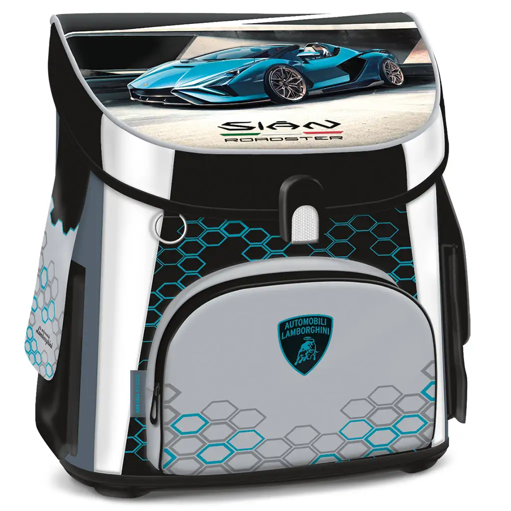 Ars Una: Lamborghini kompakte ergonomische Magnetverschluss-Schultasche, Rucksack 33x41x24cm Bild 1