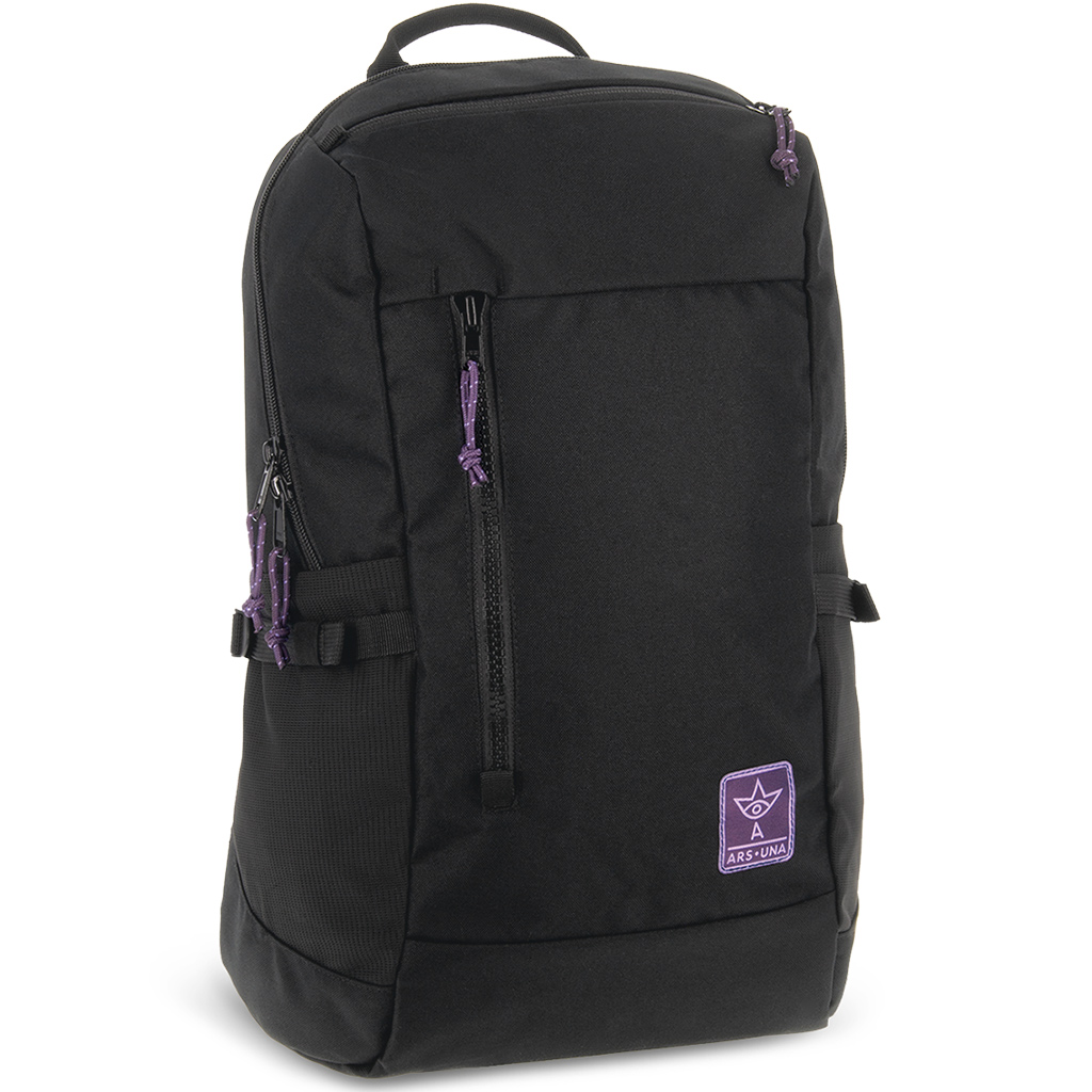 Ars Una: Mädchen-Cordura-Schulrucksack schwarz-violett AU-17 32x47x18cm Bild 1