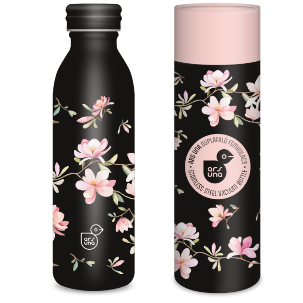 Ars Una Magnolia doppelwandige Metallflasche 600ml Bild 1