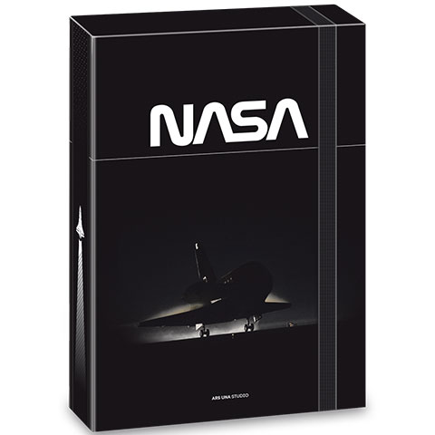 Ars Una: NASA schwarze Heftbox mit Gummiband, A4 Bild 1