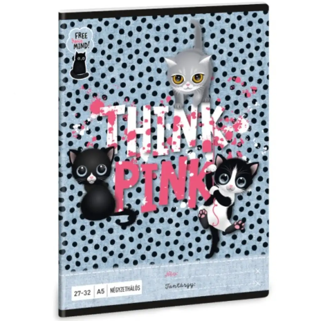 Ars Una: Think Pink kariertes Heft A/5 27-32 Bild 1