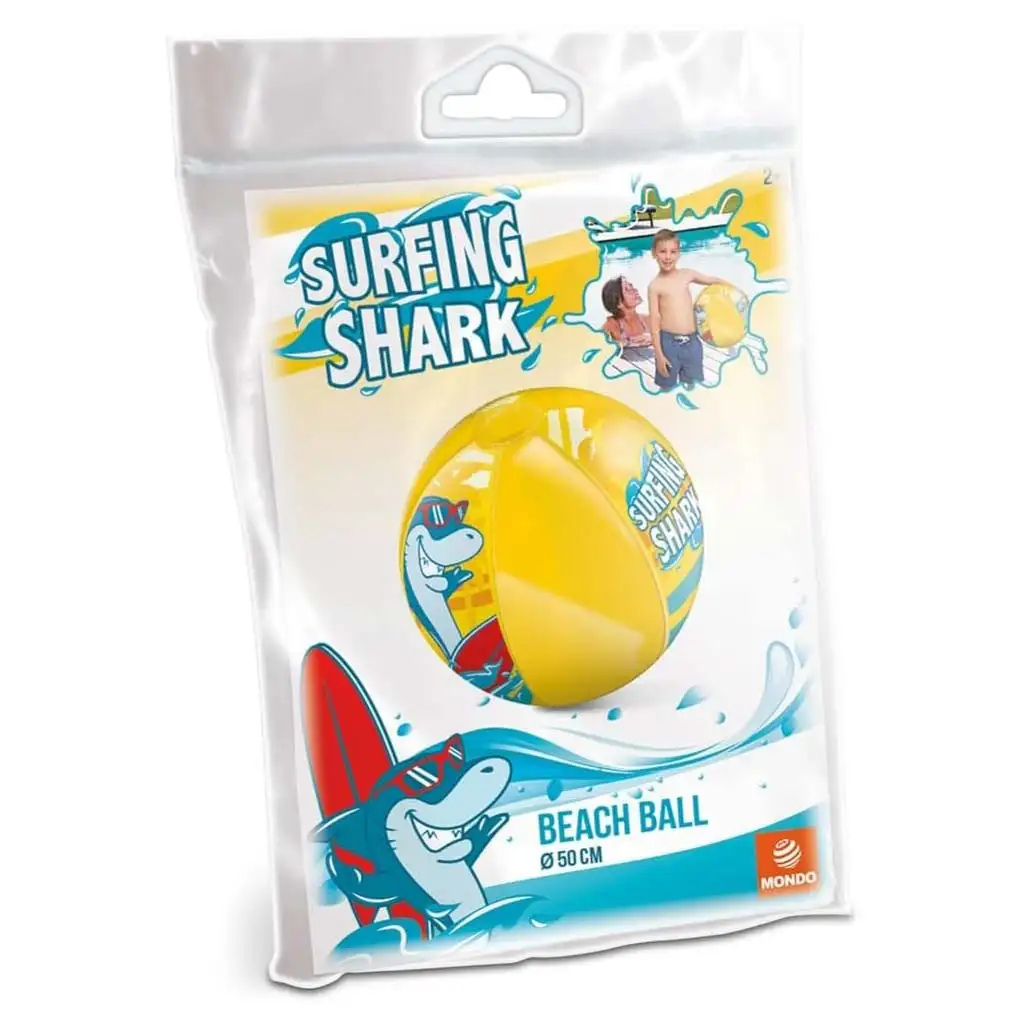 Aufblasbarer Strandball mit Haifischmuster 50cm - Mondo Toys Bild 2