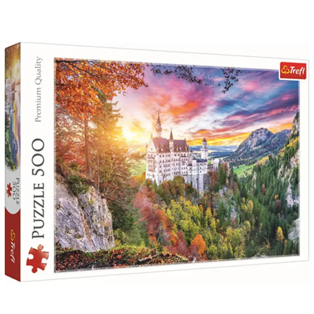 Aussicht auf das Schloss Neuschwanstein 500-teilige Puzzle - Trefl Bild 1