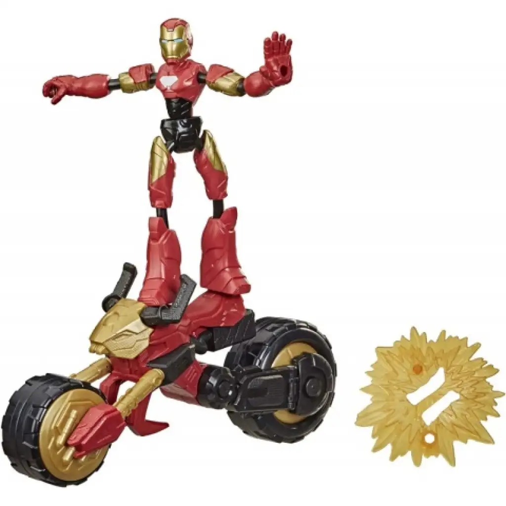 Avengers Bend and Flex Rider Iron Man Figur mit Motorrad - Hasbro Bild 2