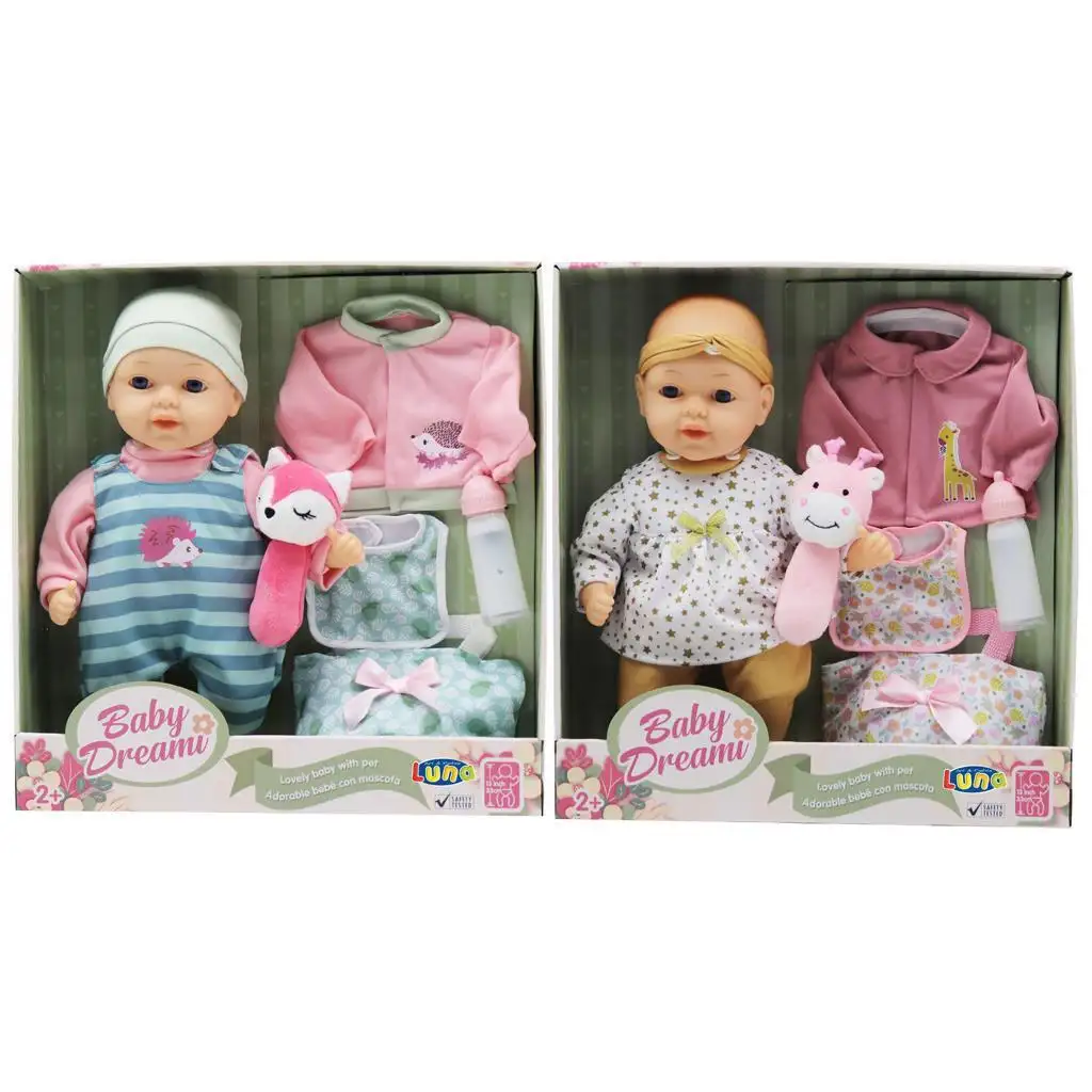 Baby Dream: Säuglingspuppe mit Plüschspielzeug in zwei Varianten Bild 1