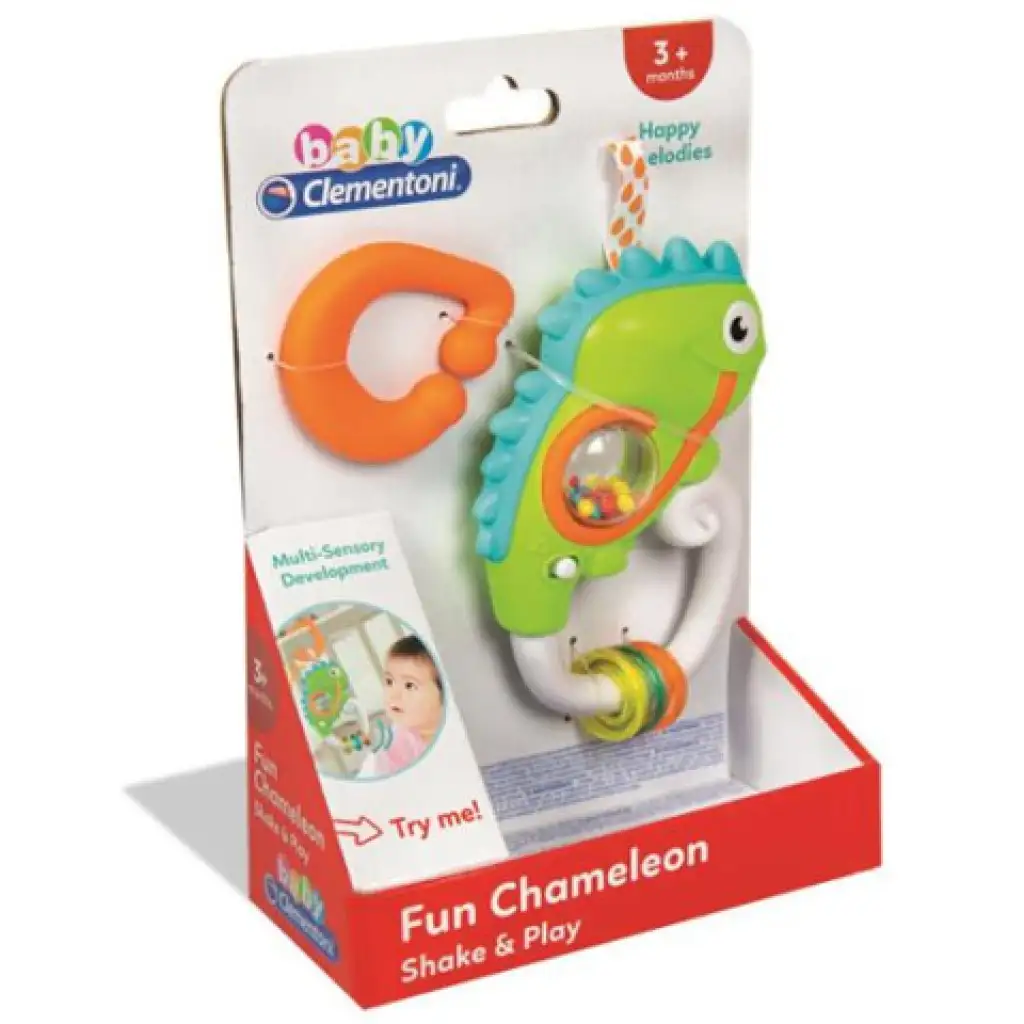 Baby lustiger Chamäleon-Rassel - Clementoni Bild 1