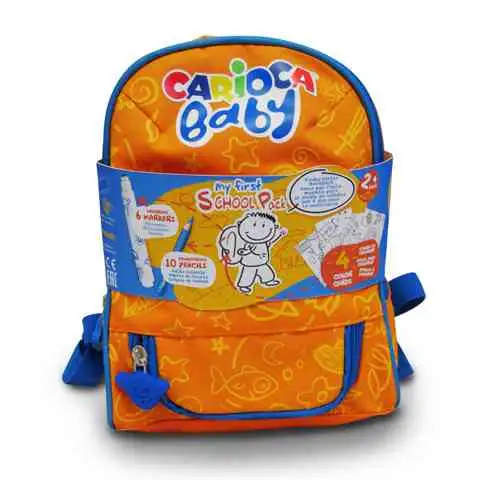 Baby-Rucksack mit Zeichenwerkzeugen 18x24 cm - Carioca Bild 1