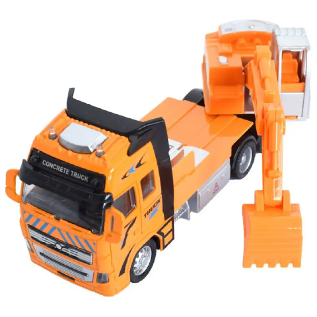 Bagger-LKW in Gelb mit Licht und Ton 1/38 Bild 3