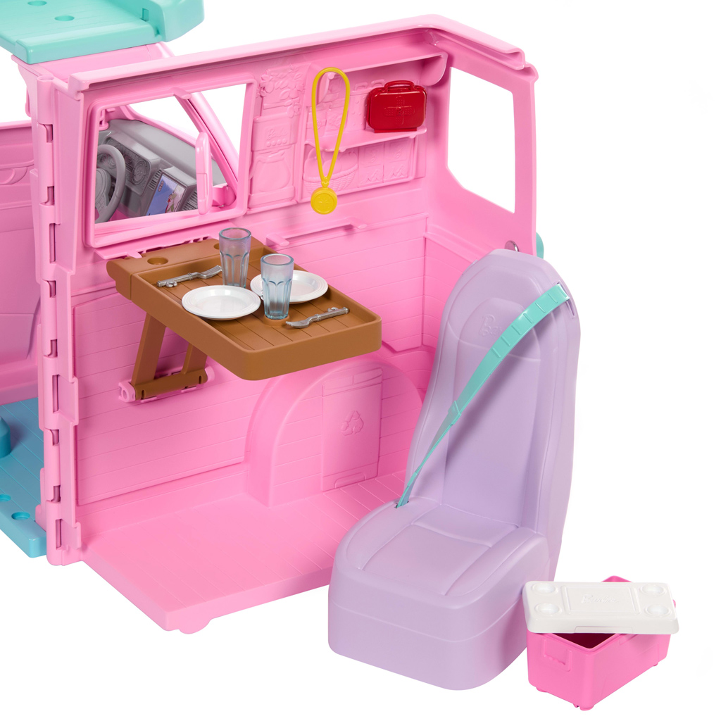 Barbie Dream Land Road Trip Wohnmobil mit 20 Zubehörteilen – Mattel Bild 5