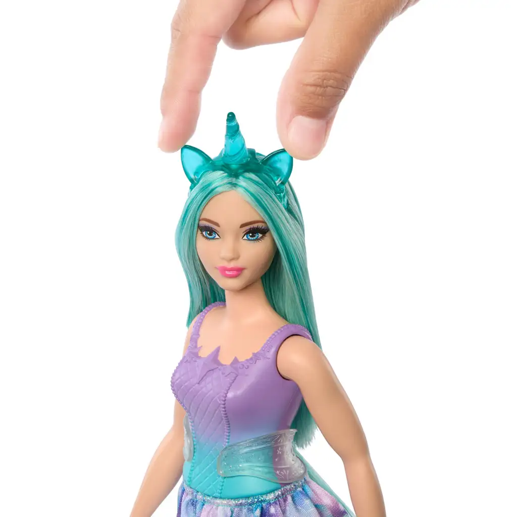 Barbie Dreamtopia: Einhornpuppe in blau-lila Kleid - Mattel Bild 2
