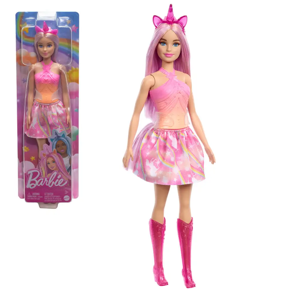 Barbie Dreamtopia: Einhornpuppe in rosa Kleid - Mattel Bild 1