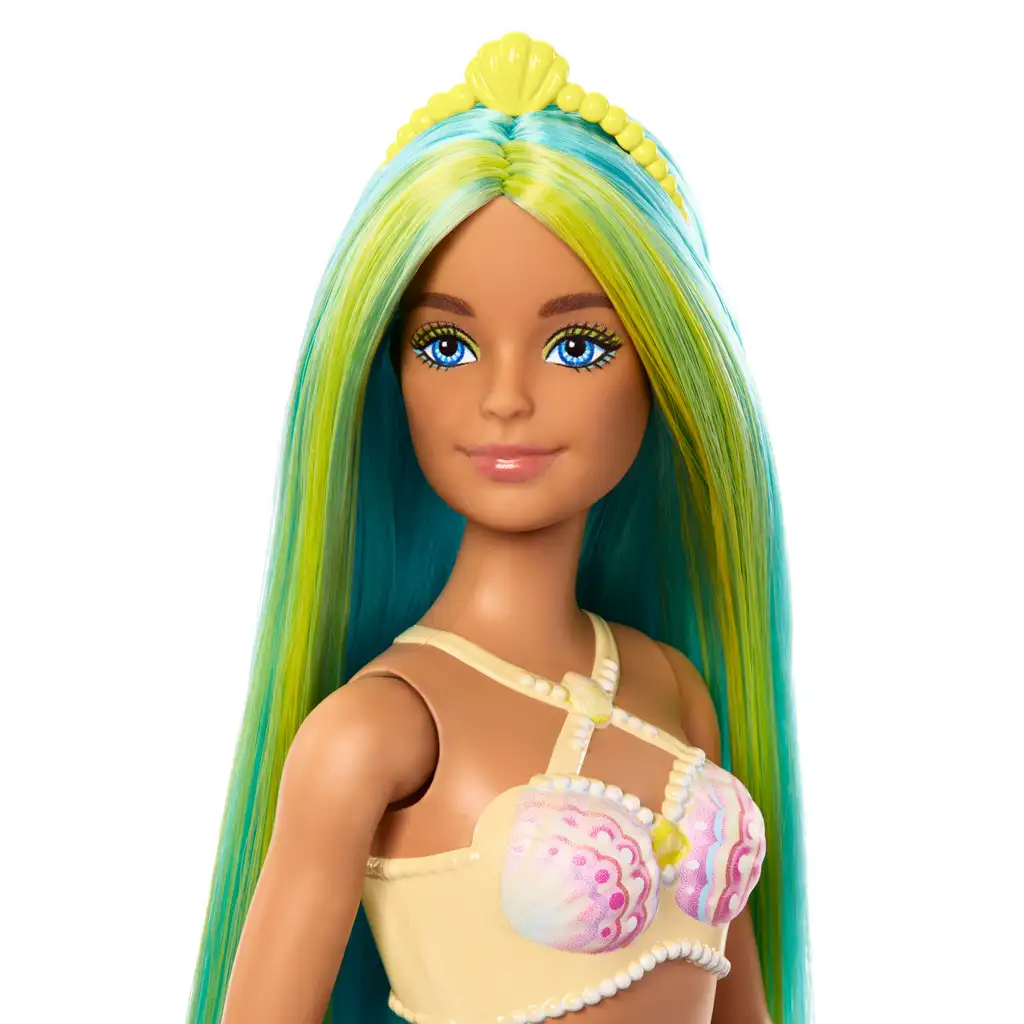 Barbie Dreamtopia: Meerjungfrau Puppe mit blauen Haaren und Flosse - Mattel Bild 3