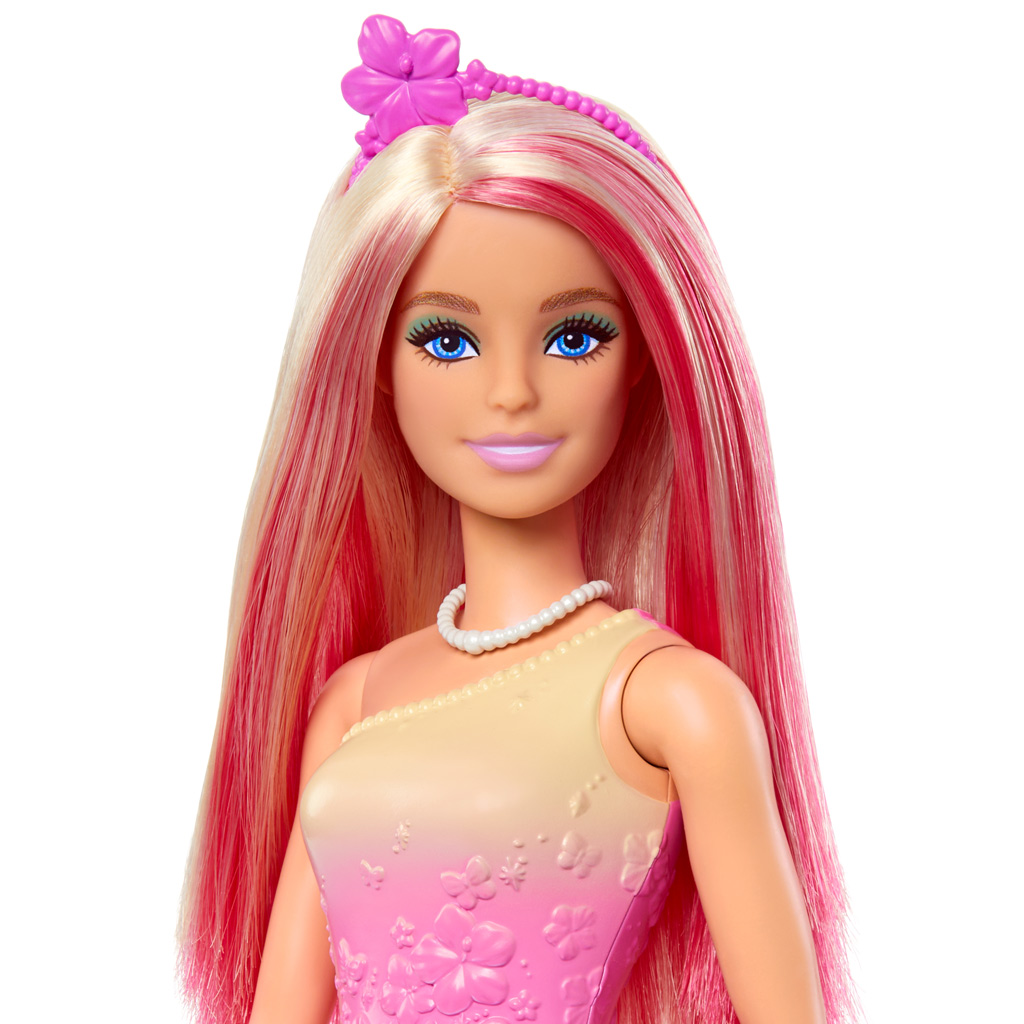 Barbie Dreamtopia: Prinzessinnenpuppe im rosa Schmetterlingskleid - Mattel Bild 4