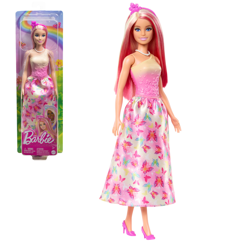 Barbie Dreamtopia: Prinzessinnenpuppe im rosa Schmetterlingskleid - Mattel Bild 1