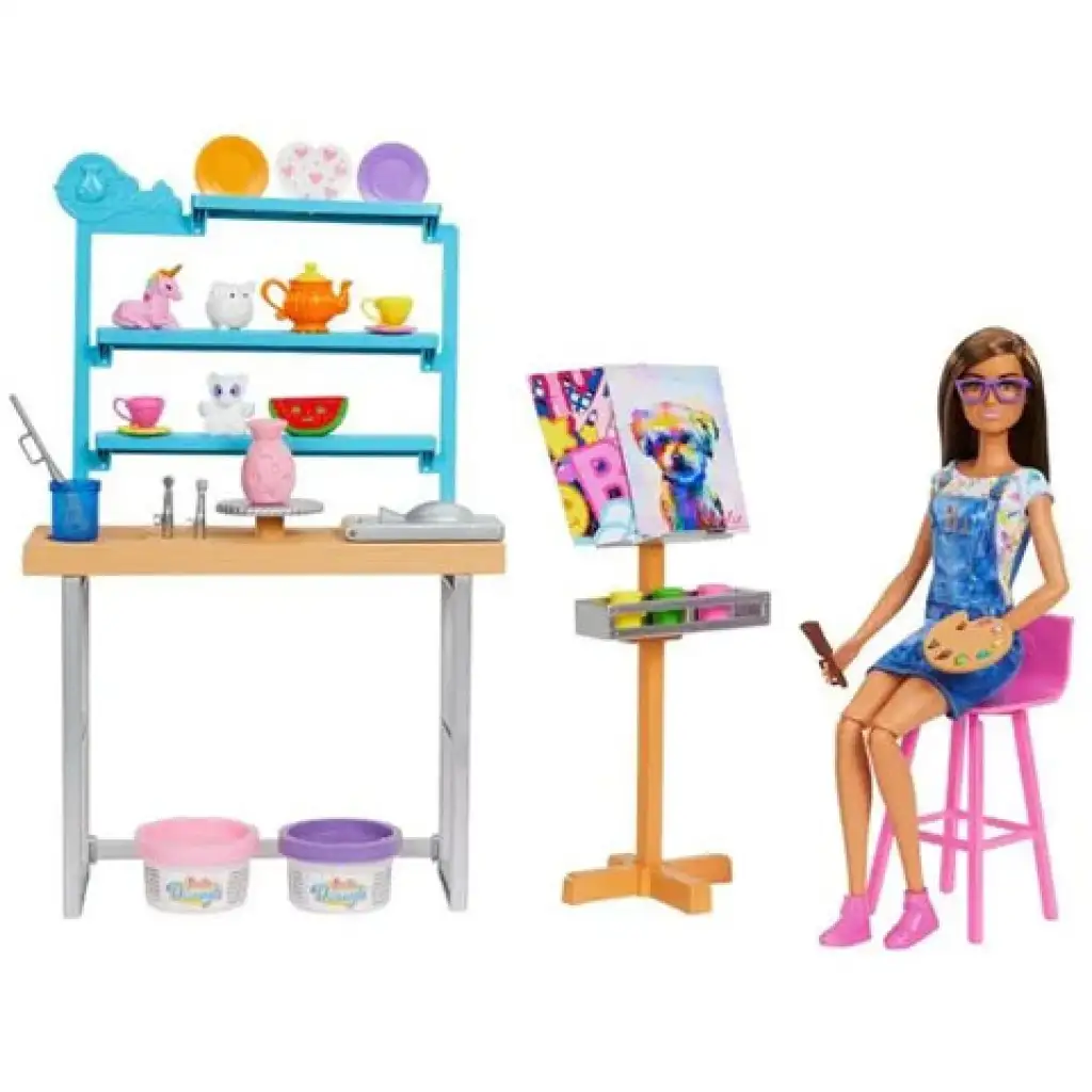 Barbie: Kreativ-Studio Spielset mit Puppe - Mattel Bild 3