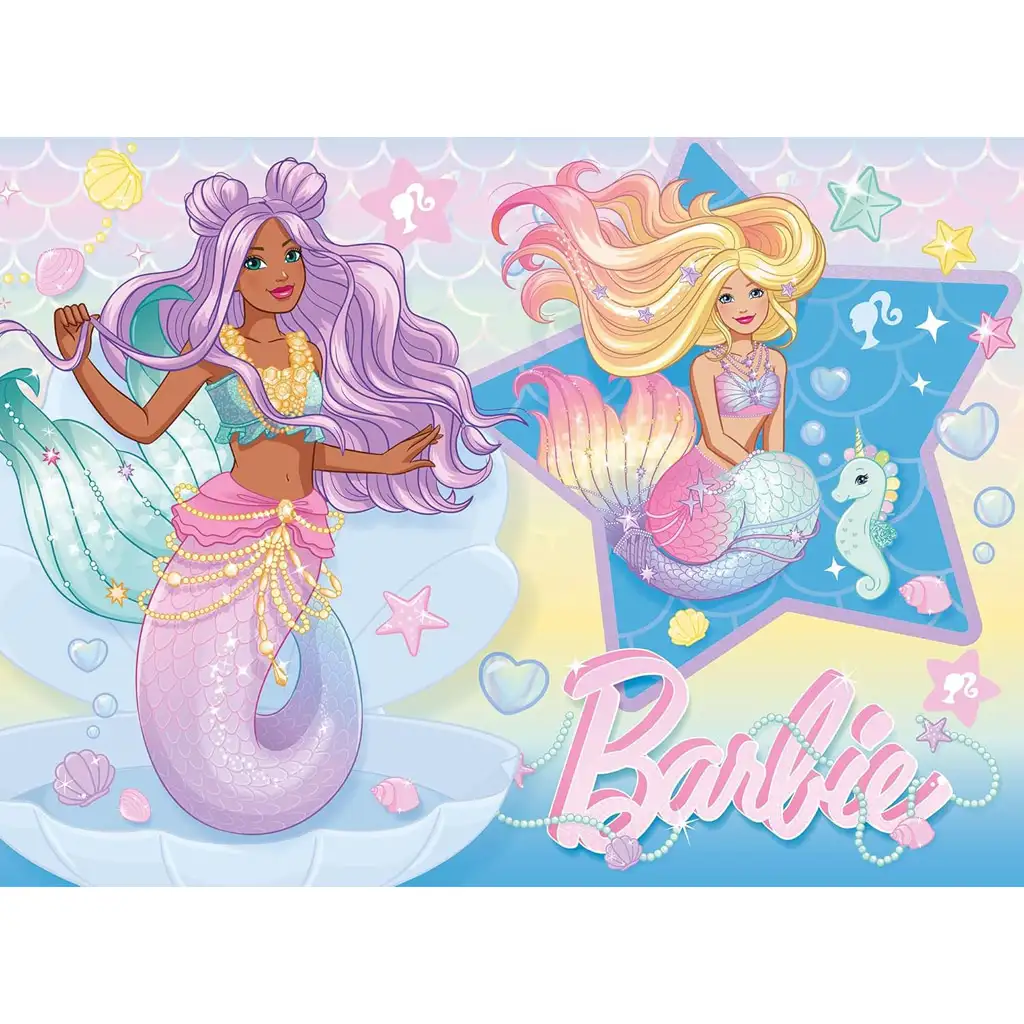 Barbie Meerjungfrau Freundinnen 24-teiliges Eco Mini Puzzle 35x25cm - Lisciani Bild 2