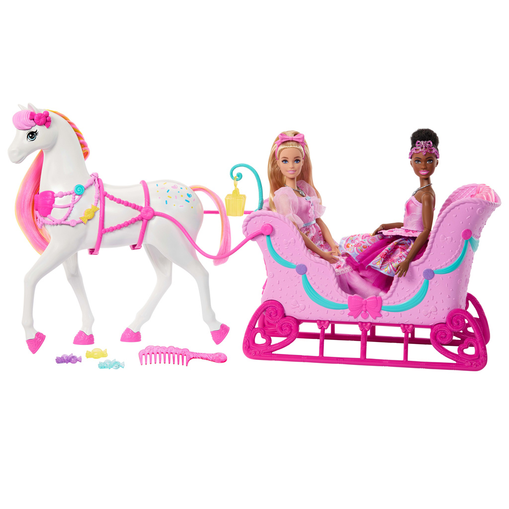 Barbie Nussknacker - Schneeschlitten Set mit Pferd - Mattel Bild 1